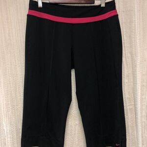 Nike M Black Fuchsia Pink Dry-Fit Crop Workout Pants